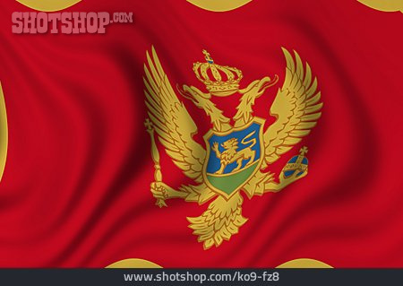 
                Nationalflagge, Montenegro                   