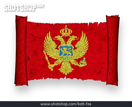 
                Nationalflagge, Montenegro                   