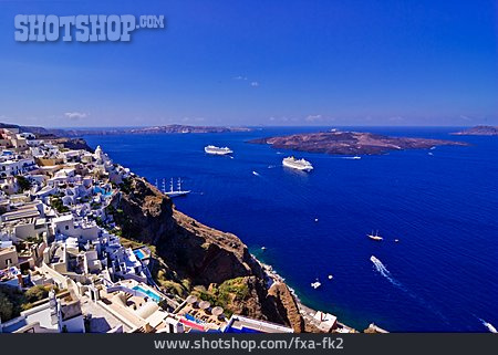 
                Griechenland, Santorin, ägäisches Meer                   