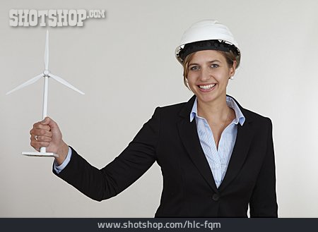 
                Windenergie, Windrad, ökostrom, Ingenieurin                   
