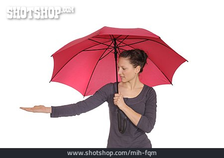 
                Frau, Wetter, Regenschirm                   