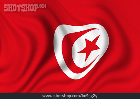 
                Nationalflagge, Tunesien                   