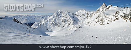 
                Berge, Skipiste, Stubaier Gletscher                   