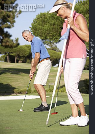 
                Aktiver Senior, Pensionierung, Golf, Golfspieler                   