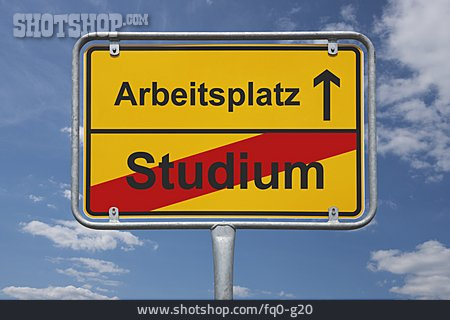 
                Wegweiser, Arbeitsplatz, Studium                   