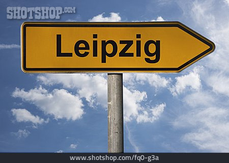 
                Verkehrsschild, Leipzig, Wegweiser                   