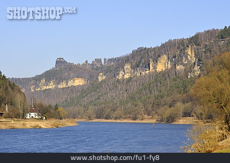 
                Elbe, Sächsische Schweiz, Elbsandsteingebirge, Schrammsteine                   