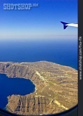 
                Luftaufnahme, Ausblick, Griechenland, Santorin                   