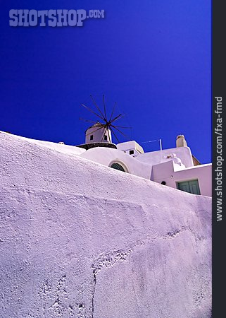 
                Mauer, Windmühle, Griechenland                   