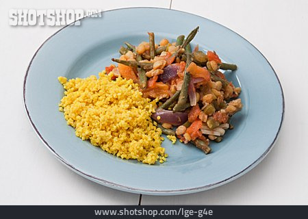 
                Hirse, Marokkanische Küche, Gemüse-tajine                   