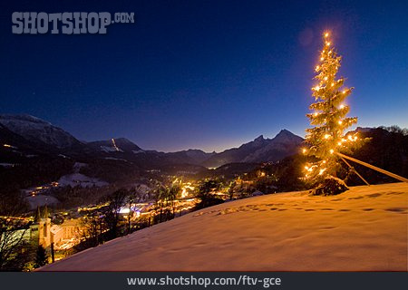 
                Winterlandschaft, Weihnachten, Berchtesgaden, Berchtesgadener Land                   