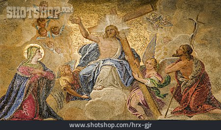 
                Mosaik, Kirchenportal, Markusdom, Pantokrator                   