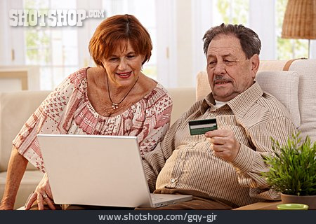 
                Senior, Onlineshopping, Seniorenpaar                   