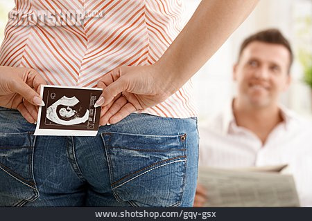 
                überraschung, Ultraschallbild, Schwangerschaft                   