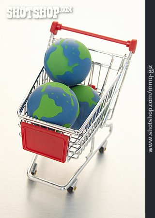 
                Globalisierung, Einkaufswagen, Onlineshopping                   