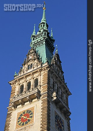 
                Hamburg, Rathausturm, Hamburger Rathaus                   