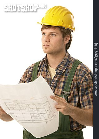
                Bauarbeiter, Bauplan, Bauleiter                   