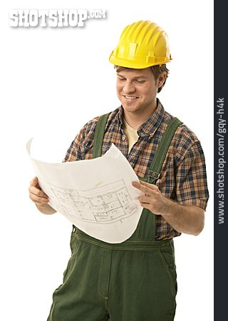 
                Bauarbeiter, Bauplan, Bauleiter                   