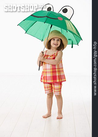 
                Mädchen, Regenschirm                   