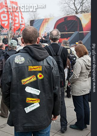 
                Aufkleber, Demonstration, Stuttgart 21                   
