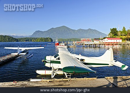 
                Anlegestelle, Wasserflugzeug, Vancouver Island                   