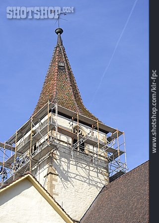 
                Kirchturm, Baugerüst                   