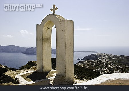 
                Griechenland, ägäis, Santorin, Kykladen, Glockenträger                   