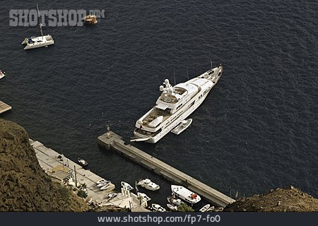 
                Hafen, Santorin, Motoryacht                   
