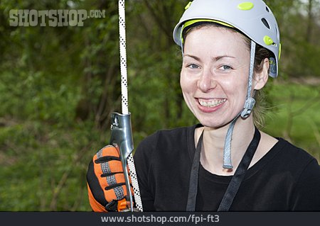 
                Frau, Klettersport                   