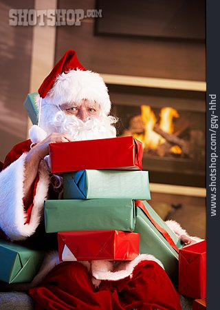 
                Weihnachtsmann, Bescherung, Geschenke                   