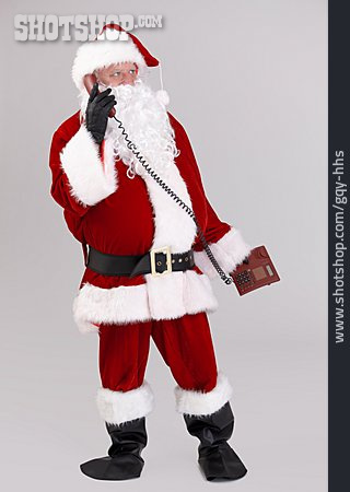 
                Weihnachtsmann, Telefonieren                   
