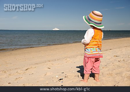 
                Kind, Strand, Nordsee                   