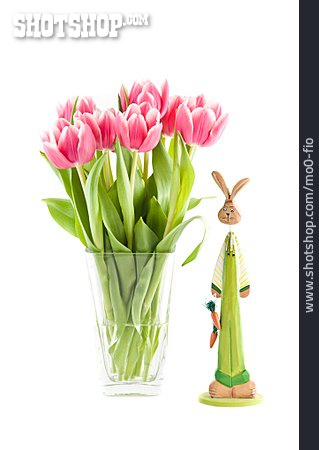 
                Tulips Bouquet, Easter Bunny, Easter Decoration                   