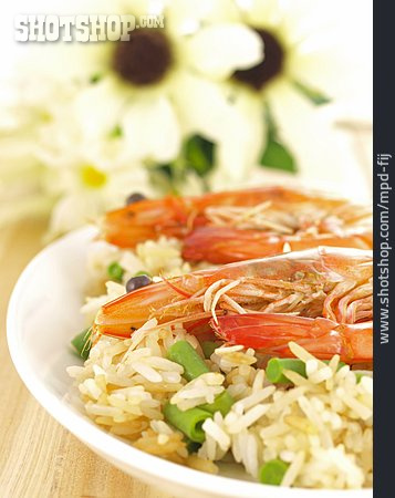 
                Asiatische Küche, Garnele, Tellergericht                   