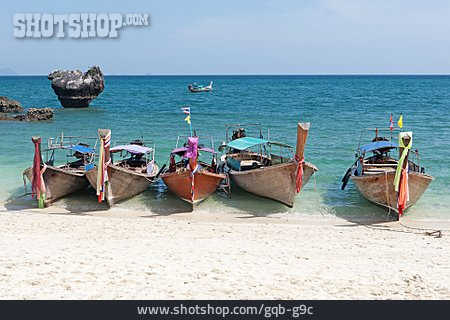 
                Bucht, Thailand, Longtailboot                   