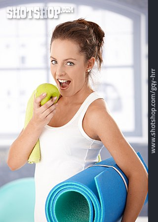 
                Junge Frau, Gesunde Ernährung, Sportlich                   