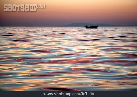 
                Meer, Boot, Silhouette, Wasseroberfläche                   