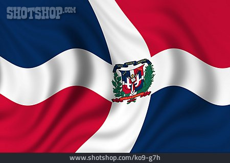 
                Nationalflagge, Dominikanische Republik                   