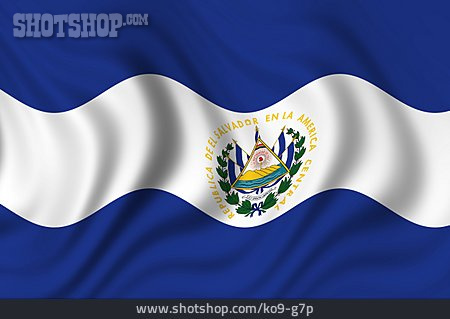 
                Nationalflagge, El Salvador                   