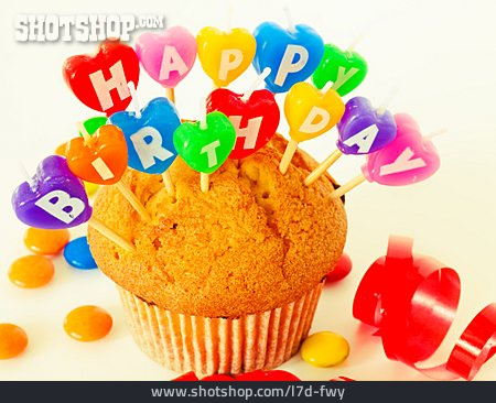 
                Muffin, Happy Birthday, Geburtstagskuchen                   