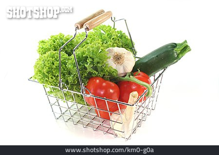 
                Gemüse, Salat, Einkaufskorb                   