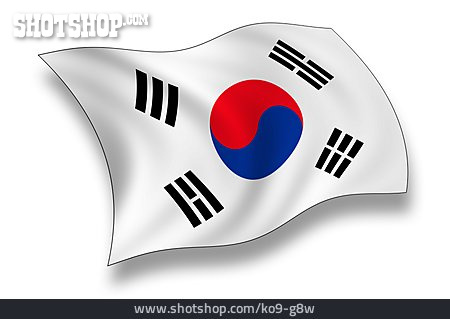 
                Nationalflagge, Südkorea                   