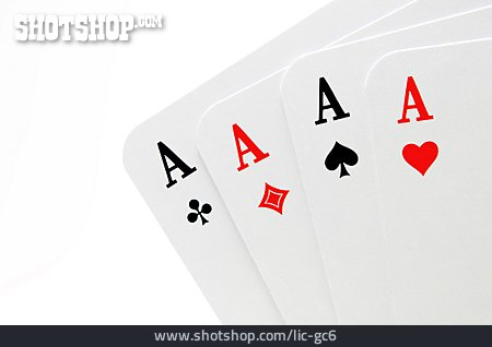 
                Spielkarte, Ass, 4 Asse                   
