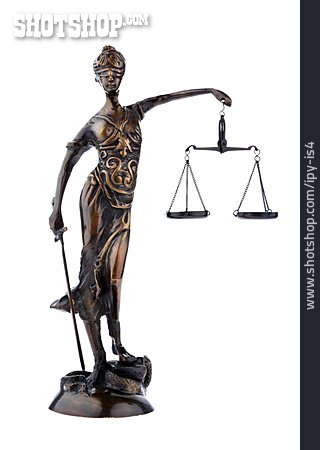 
                Justitia, Bronzestatue, Rechtswesen                   