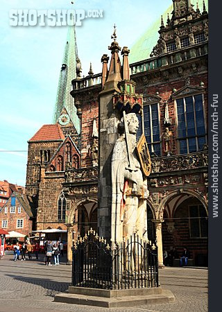 
                Statue, Bremen, Roland                   