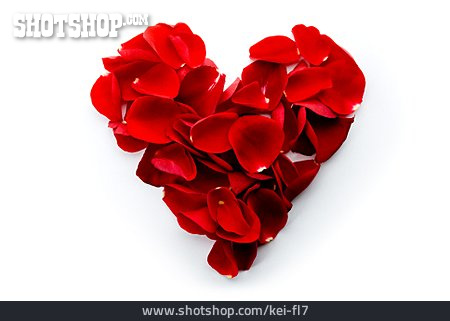 
                Herz, Rosenblatt, Blütenblatt                   