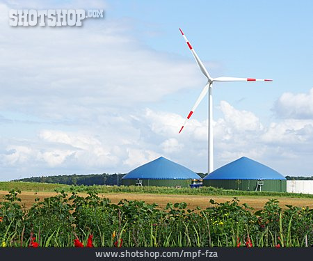
                Energieerzeugung, Windenergie, ökostrom, Biogasanlage                   