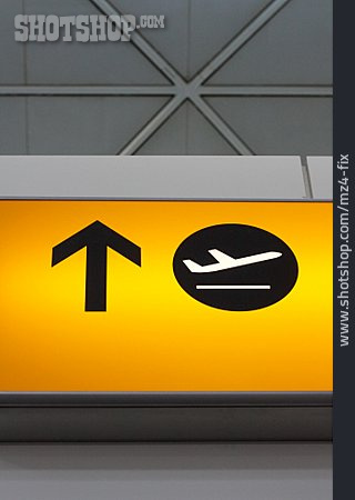 
                Flughafen, Hinweisschild, Piktogramm                   