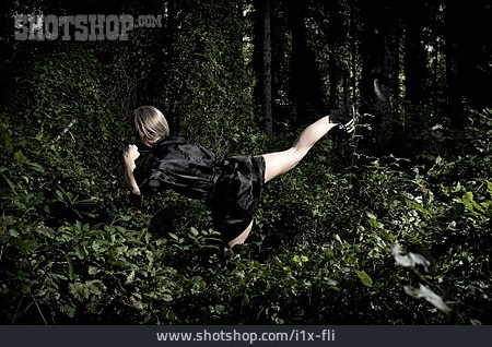 
                Forest, Kicking, Martial Arts, Fighter                   