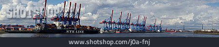 
                Panorama, Containerhafen, Hamburger Hafen                   